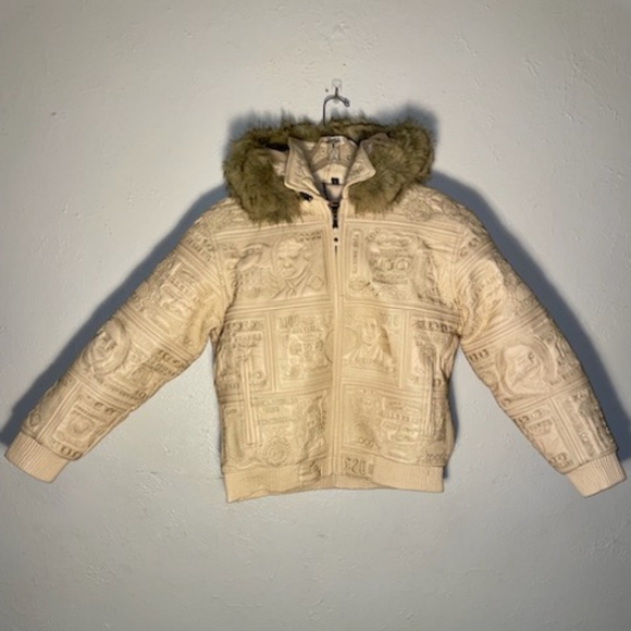 Tanners Avenue Cream Leather Unisex 3x Coat Jacket - Picture 1 of 5